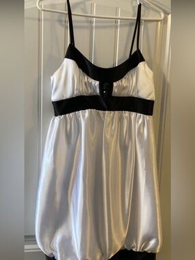 Two-Tone Black & White Cocktail Dress